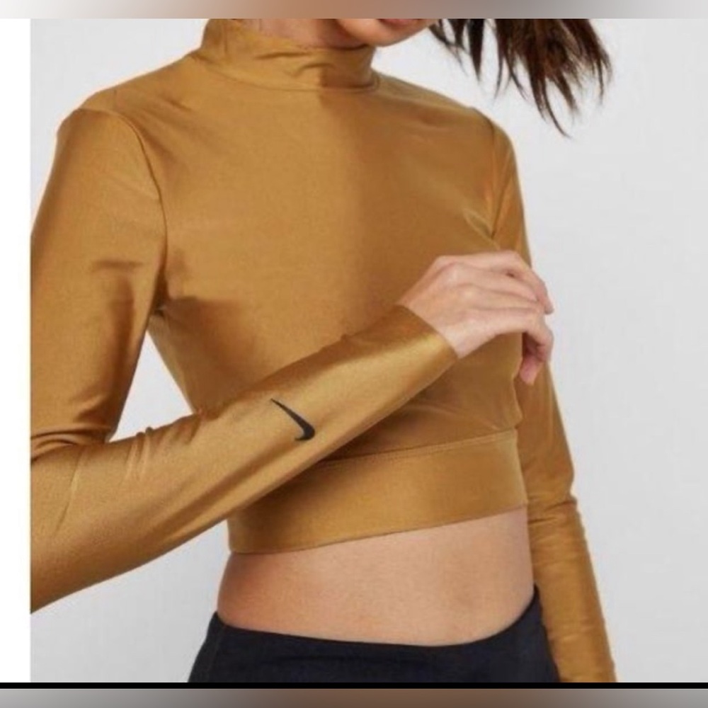 Nike Tech Pack Tight Fit Training Top Metallic Gold